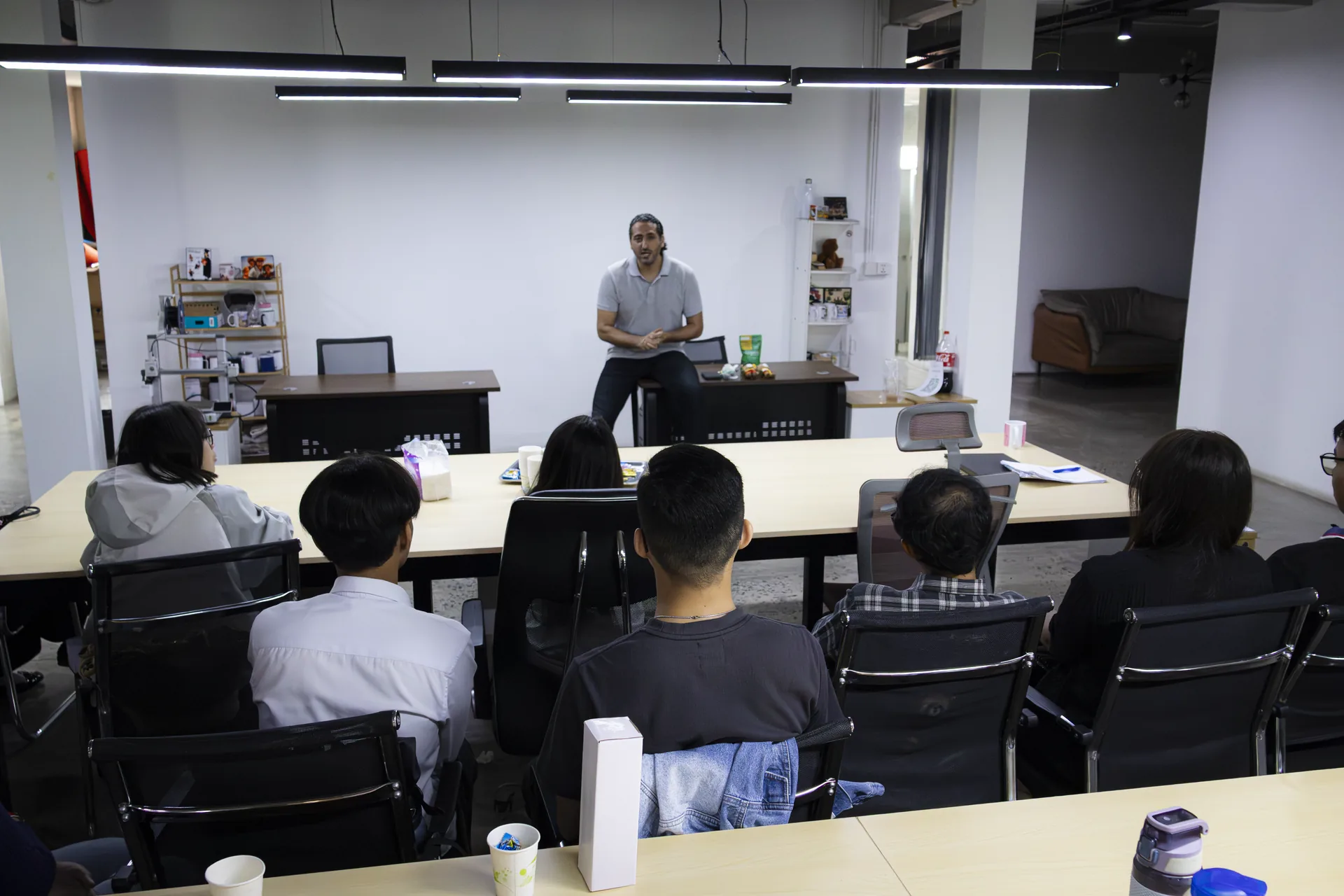 Cambodian alumni taking part in an agri-tech training session
